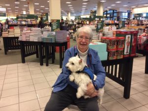 Ginny and Amy at Barnes and Noble - Pet Partners team