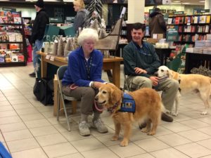 Kay with Daisy, Ed with Scout - Pet Partners teams
