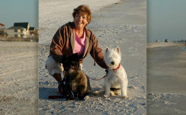 Wisconsin Pet Partners Jan and Ryder and retired cairn terrier Griffin
