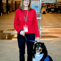 Pet partners Jean and Jimmy at the airport